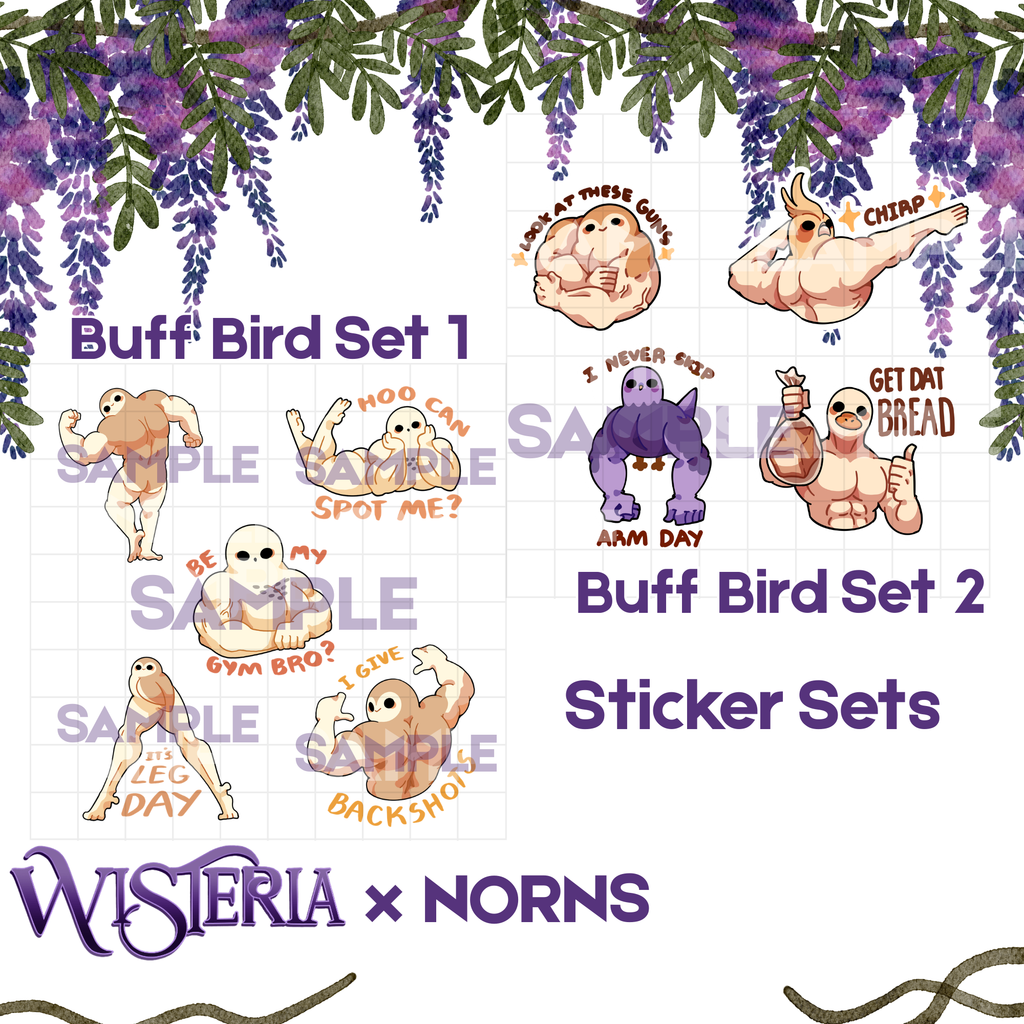 SaltyPokerFace Owl Sticker Sets